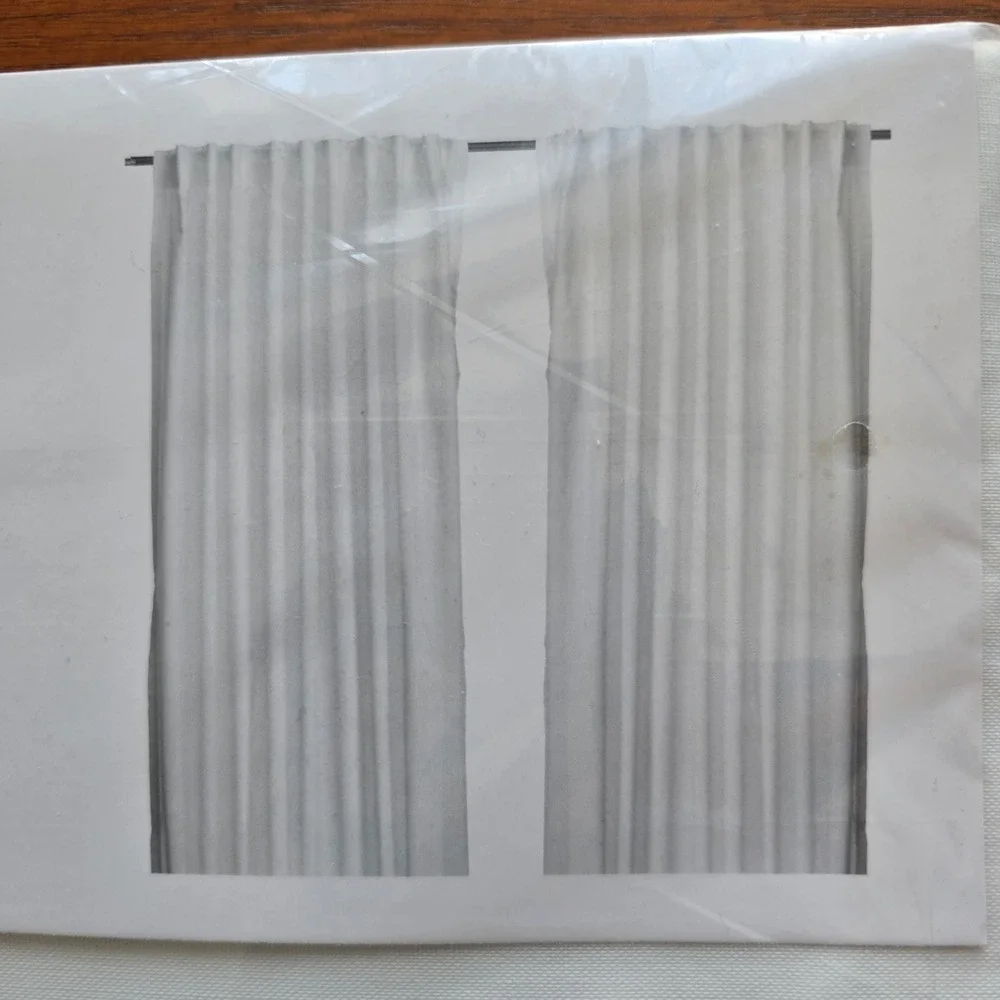 IKEA Vivan Curtains Pair White LONG 57x118 Rod Pocket Hidden Tab 202.975.71
